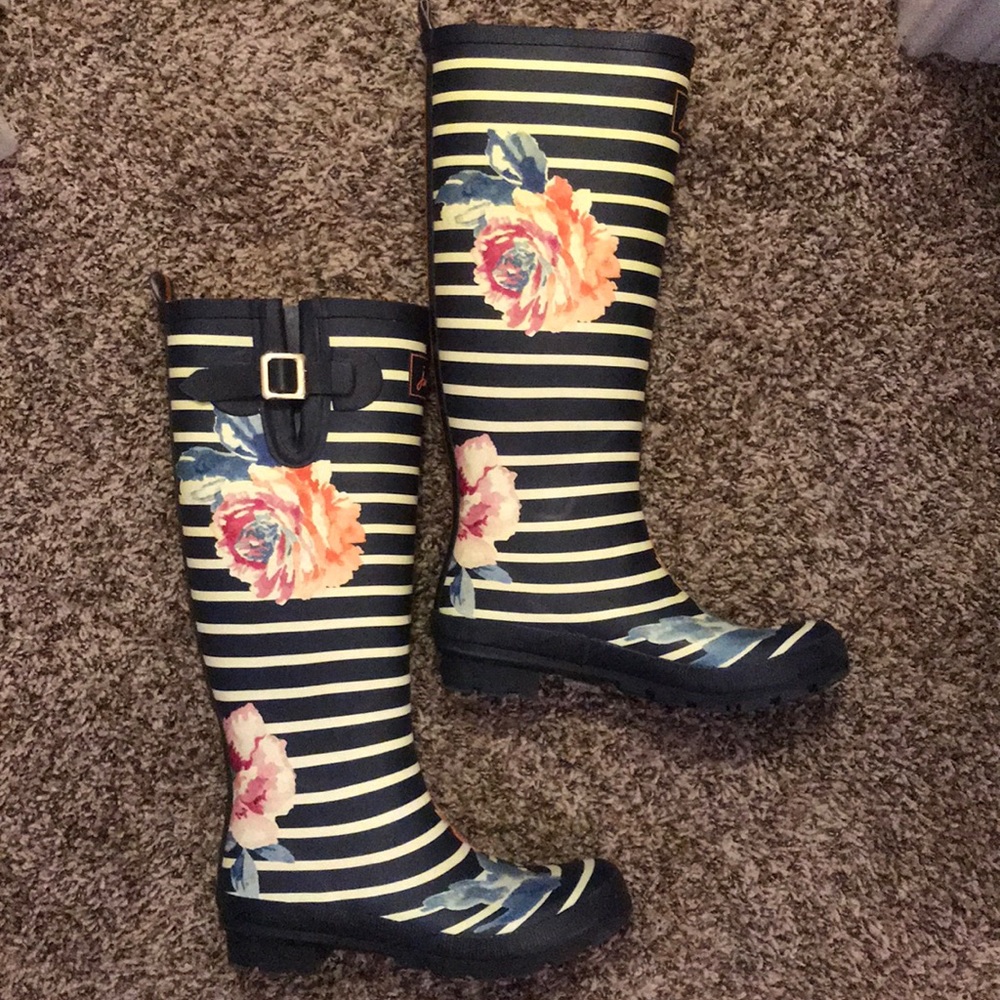 Joules knee high rain boots